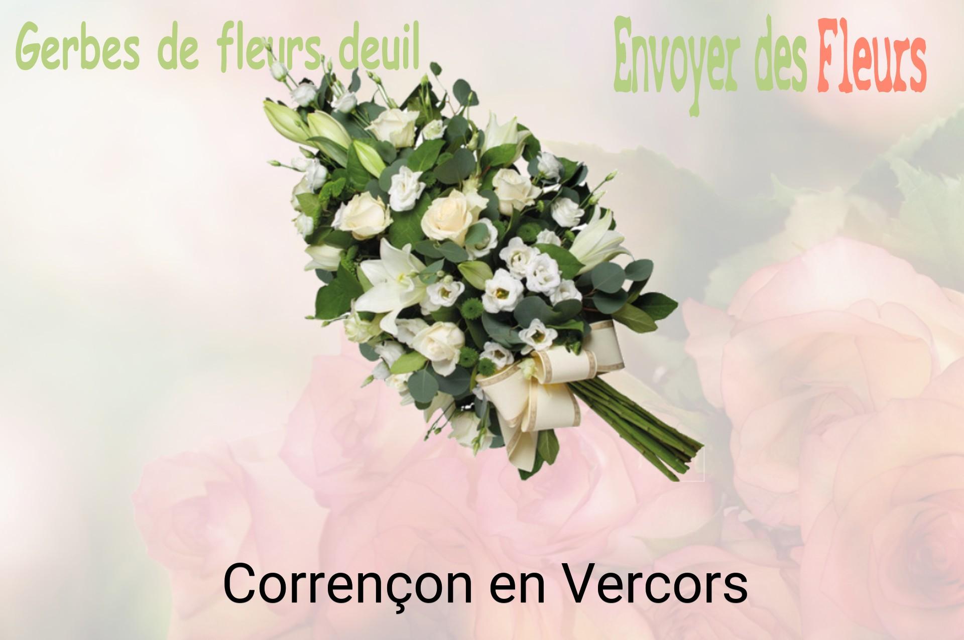 Gerbe de fleurs de deuil livrée à Corrençon-en-Vercors